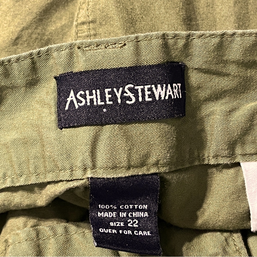 Ashley Stewart Green Pants with Drawstring Hem Women 22 - Picture 6 of 6